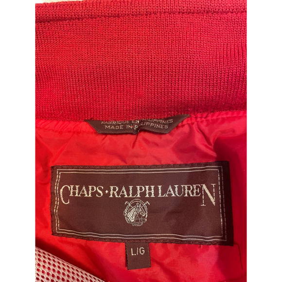 Vintage Chaps Ralph Lauren Zip Windbreaker Crest Jacket Large Old Money Preppy - Picture 9 of 13
